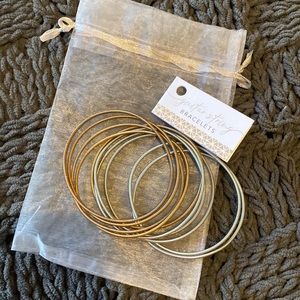 Alexa’s angels guitar string bracelets. 10. 5 silver. 5 gold.